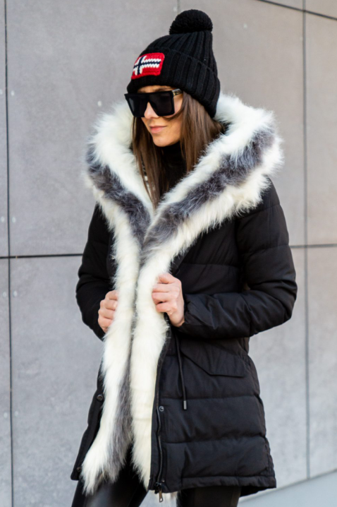 Μπουφάν DJEZINDRA BLACK, Χρώμα: μαύρο, IVET.EU - Εκπτώσεις έως -80%