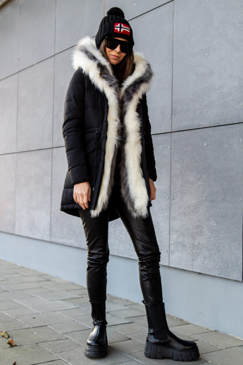 Μπουφάν DJEZINDRA BLACK, Χρώμα: μαύρο, IVET.EU - Εκπτώσεις έως -80%