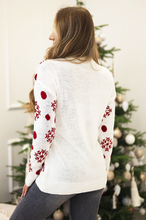 Πουλόβερ KOLEDINA WHITE, Χρώμα: άσπρο, IVET.EU - Εκπτώσεις έως -80%