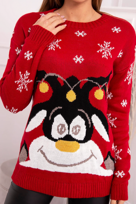 Πουλόβερ CATRINZA RED, Χρώμα: κόκκινο, IVET.EU - Εκπτώσεις έως -80%