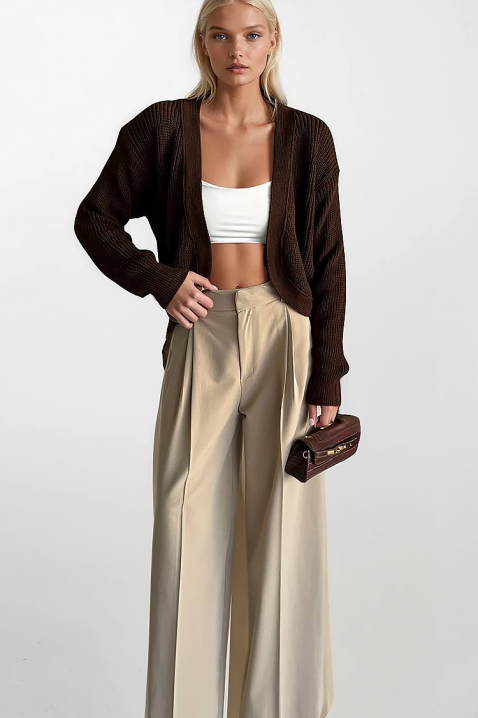 Ζακέτα KAMELOTA BROWN, Χρώμα: καφέ, IVET.EU - Εκπτώσεις έως -80%