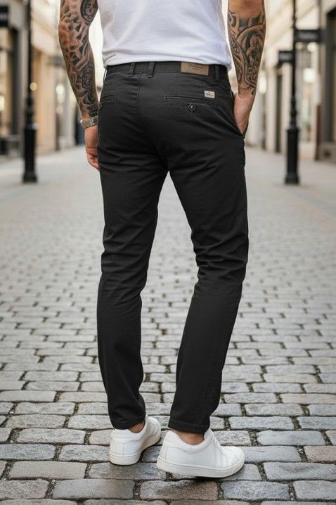 Ανδρικό παντελόνι TELRET BLACK, Χρώμα: μαύρο, IVET.EU - Εκπτώσεις έως -80%