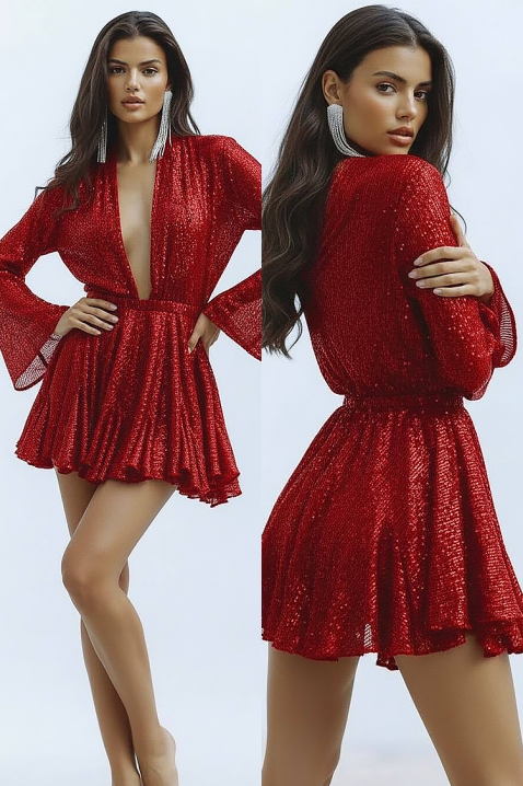 Φόρεμα EROTOLDA RED, Χρώμα: κόκκινο, IVET.EU - Εκπτώσεις έως -80%