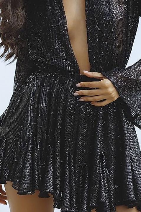 Φόρεμα EROTOLDA BLACK, Χρώμα: μαύρο, IVET.EU - Εκπτώσεις έως -80%