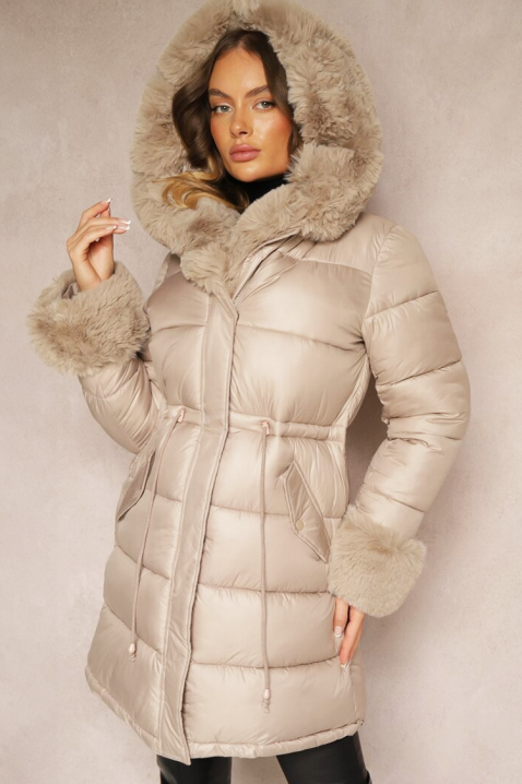 Μπουφάν ABAMBINA BEIGE, Χρώμα: μπεζ, IVET.EU - Εκπτώσεις έως -80%