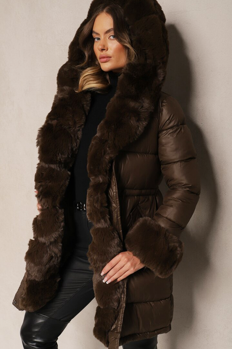 Μπουφάν ABAMBINA BROWN, Χρώμα: καφέ, IVET.EU - Εκπτώσεις έως -80%