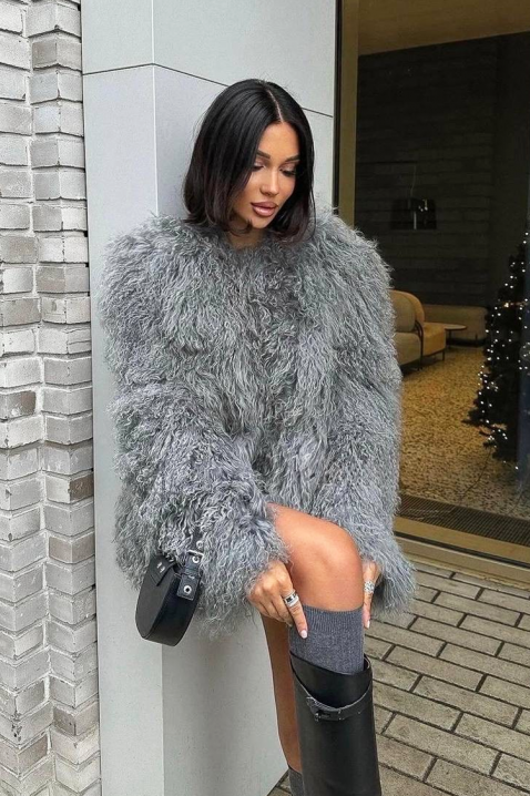 Παλτό AMOGLINA, Χρώμα: γκρι, IVET.EU - Εκπτώσεις έως -80%