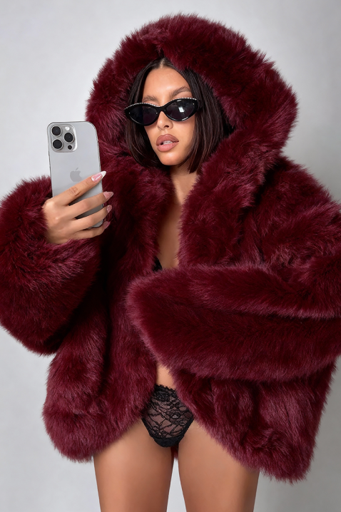 Παλτό VANYA BORDO, Χρώμα: μπορντό, IVET.EU - Εκπτώσεις έως -80%