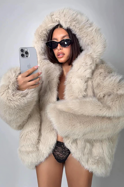 Παλτό VANYA ECRU, Χρώμα: εκρού, IVET.EU - Εκπτώσεις έως -80%