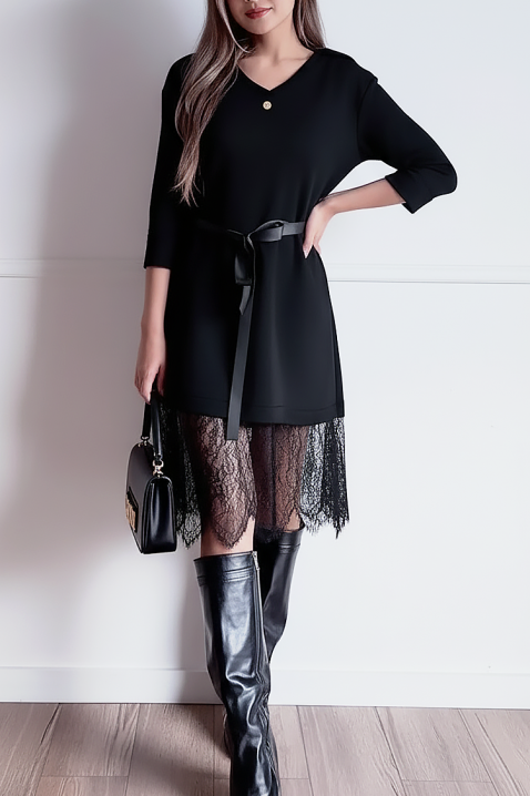 Φόρεμα ANDELONA BLACK, Χρώμα: μαύρο, IVET.EU - Εκπτώσεις έως -80%