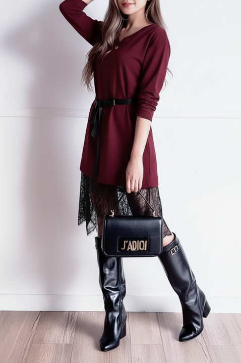 Φόρεμα ANDELONA BORDO, Χρώμα: μπορντό, IVET.EU - Εκπτώσεις έως -80%