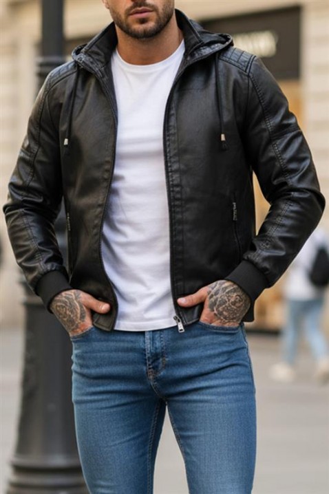 Ανδρικό μπουφάν JUSTIZ, Χρώμα: μαύρο, IVET.EU - Εκπτώσεις έως -80%