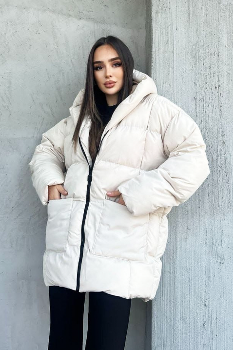Μπουφάν ELESIRA WHITE, Χρώμα: άσπρο, IVET.EU - Εκπτώσεις έως -80%