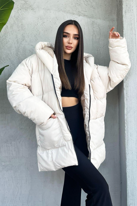 Μπουφάν ELESIRA WHITE, Χρώμα: άσπρο, IVET.EU - Εκπτώσεις έως -80%