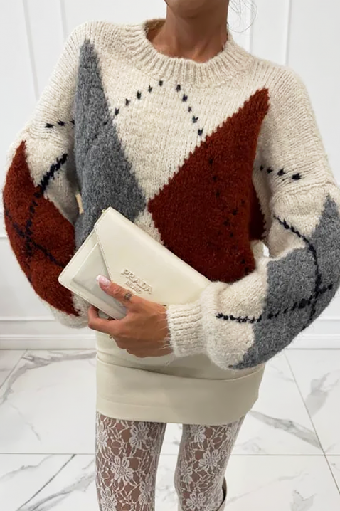 Πουλόβερ BEDROLVA ECRU, Χρώμα: εκρού, IVET.EU - Εκπτώσεις έως -80%