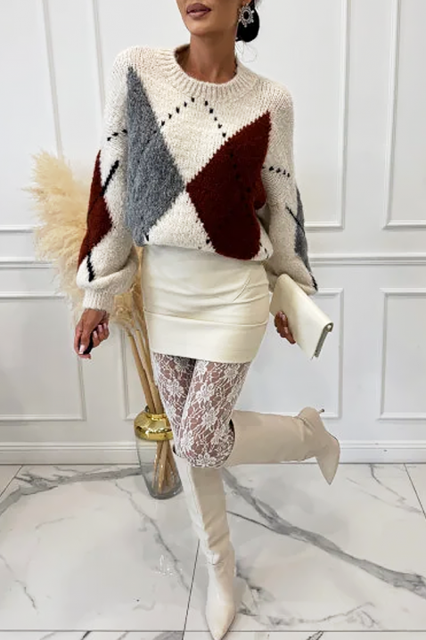 Πουλόβερ BEDROLVA ECRU, Χρώμα: εκρού, IVET.EU - Εκπτώσεις έως -80%