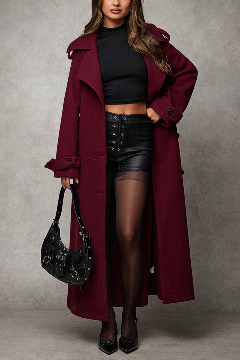 Παλτό PREMIELA BORDO, Χρώμα: μπορντό, IVET.EU - Εκπτώσεις έως -80%