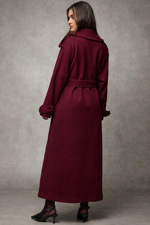 Παλτό PREMIELA BORDO, Χρώμα: μπορντό, IVET.EU - Εκπτώσεις έως -80%