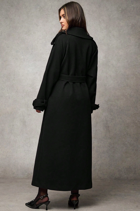 Παλτό PREMIELA BLACK, Χρώμα: μαύρο, IVET.EU - Εκπτώσεις έως -80%