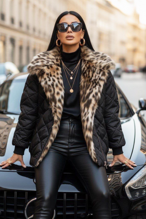 Μπουφάν MAREDONA, Χρώμα: μαύρο, IVET.EU - Εκπτώσεις έως -80%