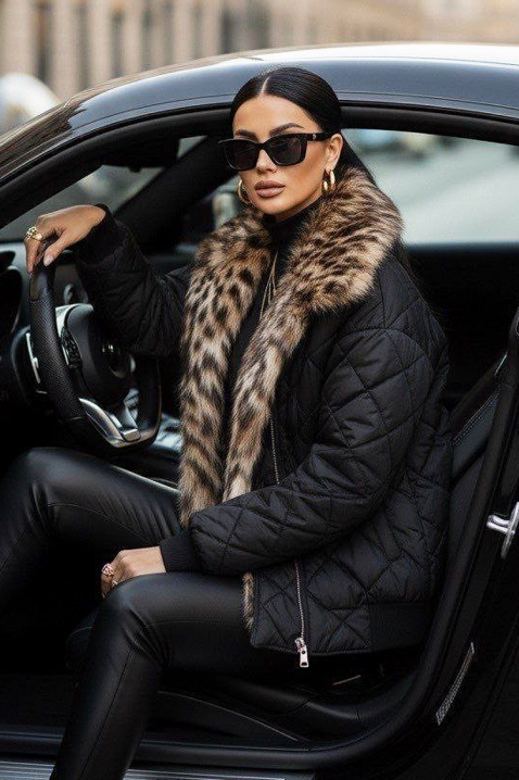 Μπουφάν MAREDONA, Χρώμα: μαύρο, IVET.EU - Εκπτώσεις έως -80%