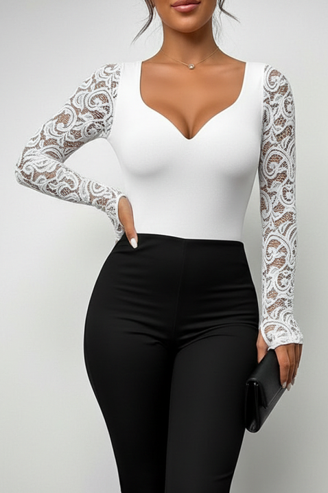 Γυναικεία μπλούζα HREVELDA WHITE, Χρώμα: άσπρο, IVET.EU - Εκπτώσεις έως -80%