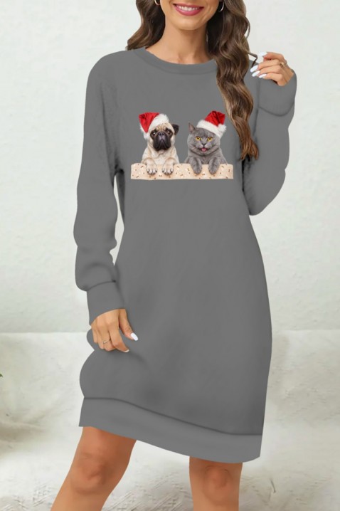 Φόρεμα ANELRINDA GREY, Χρώμα: γκρι, IVET.EU - Εκπτώσεις έως -80%