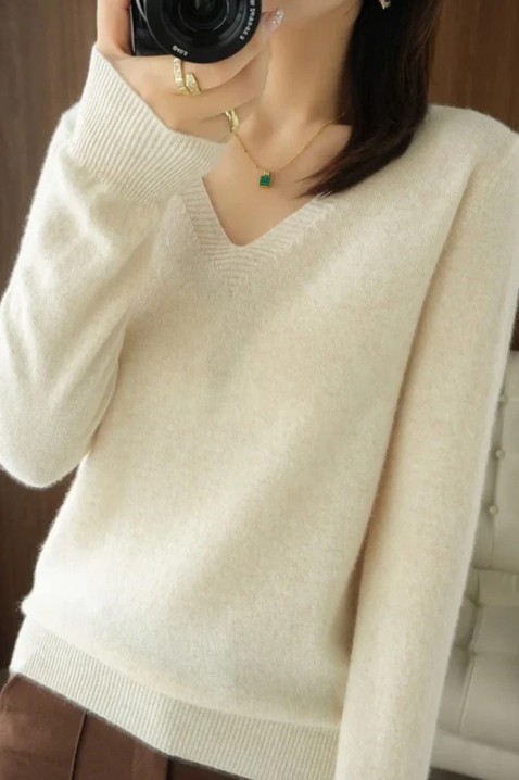 Πουλόβερ ABEROLSA BEIGE, Χρώμα: μπεζ, IVET.EU - Εκπτώσεις έως -80%