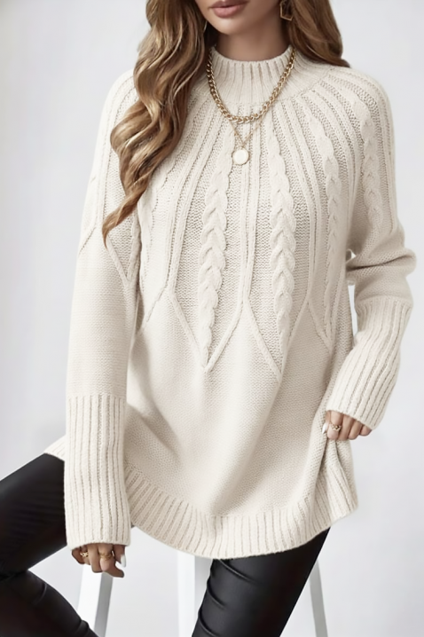 Πουλόβερ ZARVELDA ECRU, Χρώμα: εκρού, IVET.EU - Εκπτώσεις έως -80%