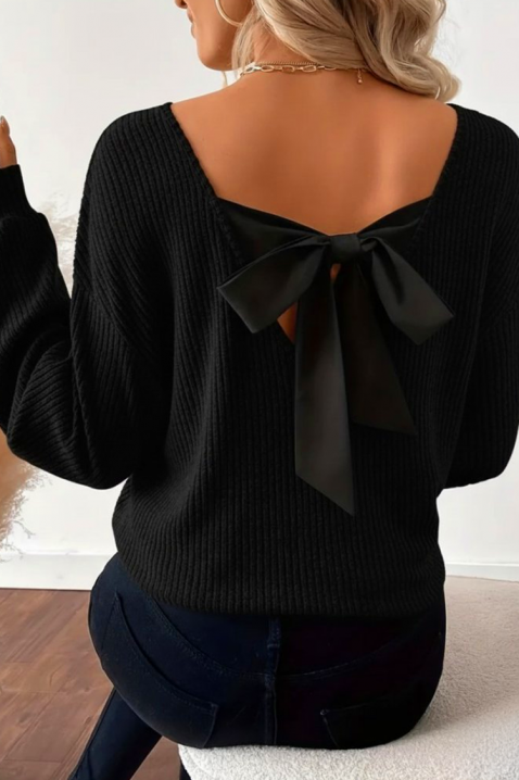 Γυναικεία μπλούζα ERMOLTA BLACK, Χρώμα: μαύρο, IVET.EU - Εκπτώσεις έως -80%