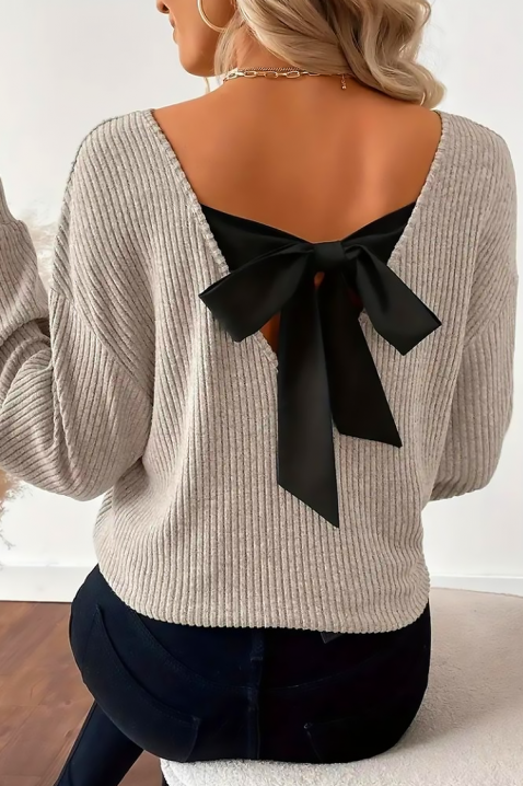 Γυναικεία μπλούζα ERMOLTA BEIGE, Χρώμα: μπεζ, IVET.EU - Εκπτώσεις έως -80%