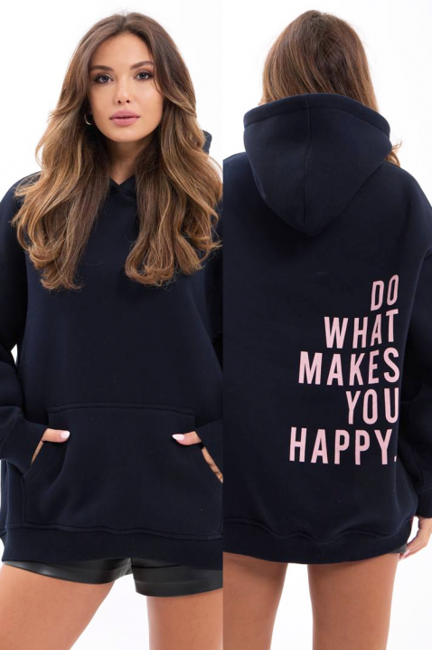 Φούτερ TRISORDA BLACK, Χρώμα: μαύρο, IVET.EU - Εκπτώσεις έως -80%