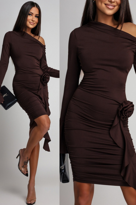 Φόρεμα VERZUNAYA, Χρώμα: καφέ, IVET.EU - Εκπτώσεις έως -80%