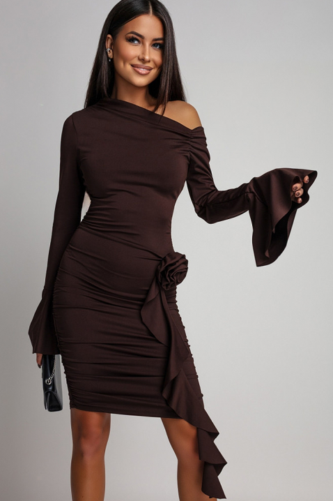 Φόρεμα VERZUNAYA, Χρώμα: καφέ, IVET.EU - Εκπτώσεις έως -80%