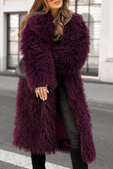 Παλτό EMEGONSA PURPLE, Χρώμα: μωβ, IVET.EU - Εκπτώσεις έως -80%