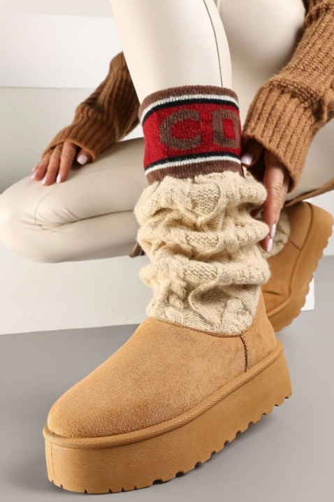 Μπότες KARMENZA CAMEL, Χρώμα: ανοιχτό καφέ, IVET.EU - Εκπτώσεις έως -80%