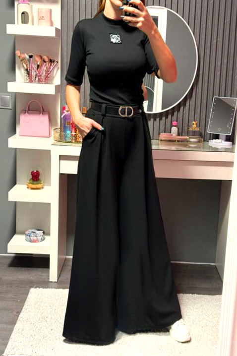 Παντελόνι ILOPERNA BLACK, Χρώμα: μαύρο, IVET.EU - Εκπτώσεις έως -80%