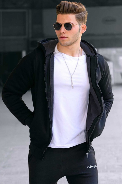 Ανδρικό φούτερ ROB BLACK, Χρώμα: μαύρο, IVET.EU - Εκπτώσεις έως -80%