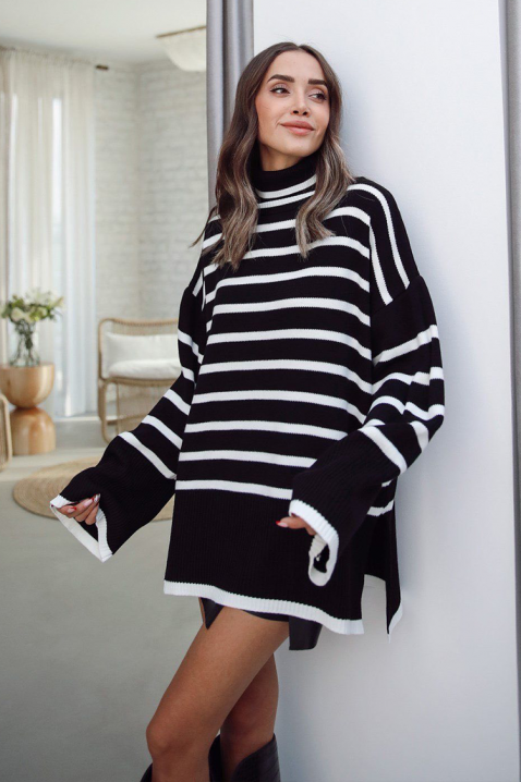 Πουλόβερ ALSETINA BLACK, Χρώμα: μαύρο, IVET.EU - Εκπτώσεις έως -80%