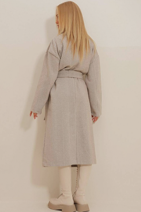 Παλτό SILVONZA BEIGE, Χρώμα: μπεζ, IVET.EU - Εκπτώσεις έως -80%