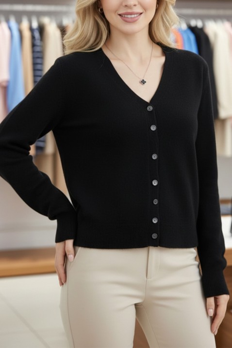 Ζακέτα VALELZA BLACK, Χρώμα: μαύρο, IVET.EU - Εκπτώσεις έως -80%