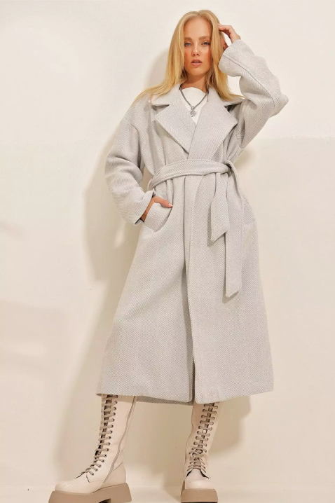 Παλτό SILVONZA GREY, Χρώμα: γκρι, IVET.EU - Εκπτώσεις έως -80%