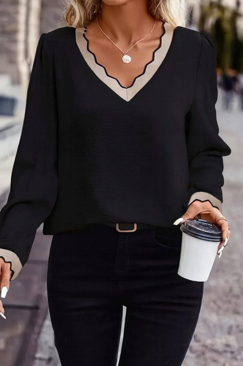 Γυναικεία μπλούζα BIOFEHA BLACK, Χρώμα: μαύρο, IVET.EU - Εκπτώσεις έως -80%