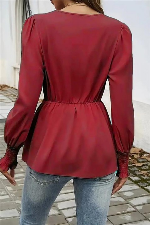 Γυναικεία μπλούζα GIRFOLZA BORDO, Χρώμα: μπορντό, IVET.EU - Εκπτώσεις έως -80%