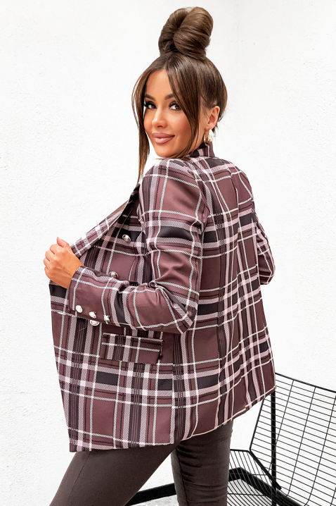 Σακάκι SORANZA BROWN, Χρώμα: καφέ, IVET.EU - Εκπτώσεις έως -80%