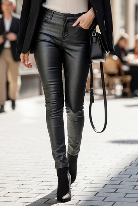 Παντελόνι VTALZANA, Χρώμα: μαύρο, IVET.EU - Εκπτώσεις έως -80%