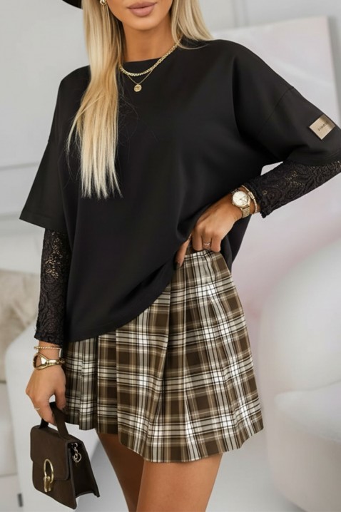 Γυναικεία μπλούζα VIRMINDA BLACK, Χρώμα: μαύρο, IVET.EU - Εκπτώσεις έως -80%