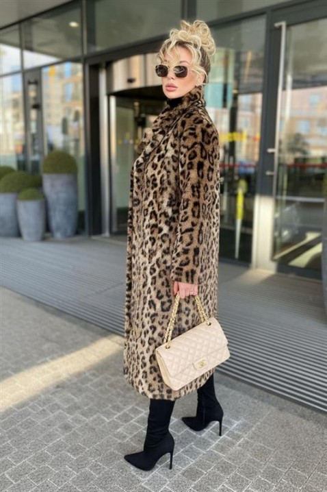 Παλτό LEOPERZA, Χρώμα: χρωματιστό, IVET.EU - Εκπτώσεις έως -80%