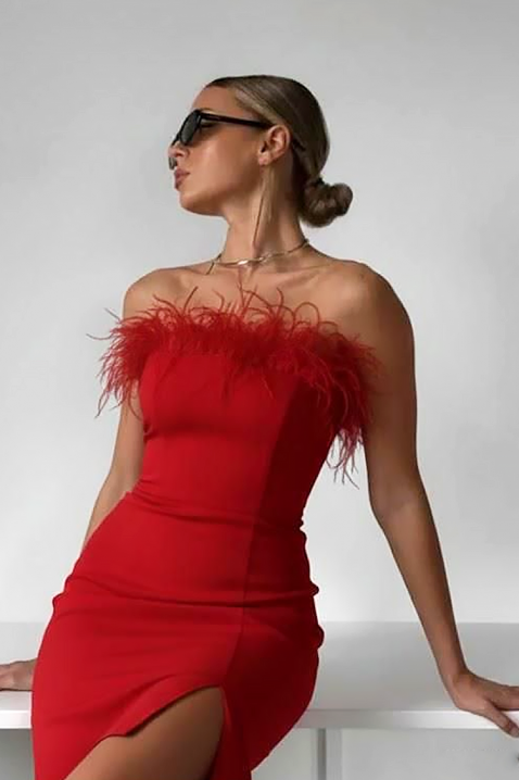 Φόρεμα SAROELTA RED, Χρώμα: κόκκινο, IVET.EU - Εκπτώσεις έως -80%