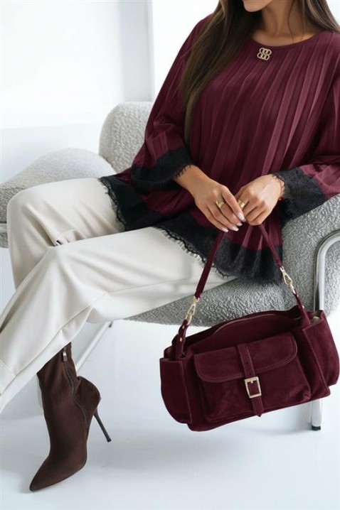 Γυναικεία μπλούζα VLANDENA BORDO, Χρώμα: μπορντό, IVET.EU - Εκπτώσεις έως -80%